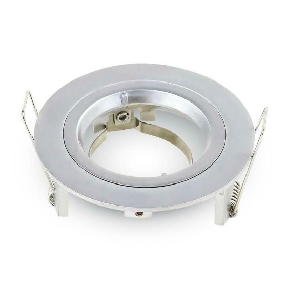 GU10 CORPO FARETTO ROTONDO GRIGIO ARGENTO - XXEPHE