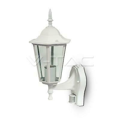 LAMPADA GIARDINO DA PARETE SENSOR E27 BIANCO - XXASRF