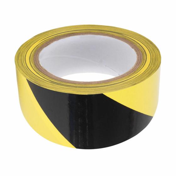 NASTRO ADESIVO SEGNALETICO NERO GIALLO 50X33m ANTIFORTUNISTICA EDILIZIA SEGNALE