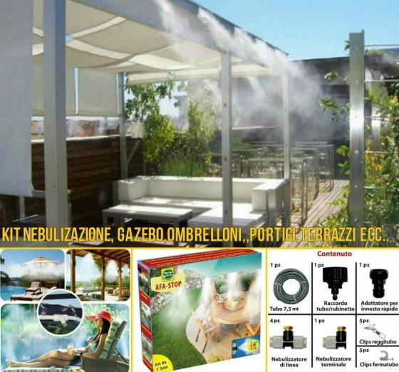 KIT NEBULIZZATORE - AFA STOP DA ESTERNO TUBO7,5 MT NUOVO