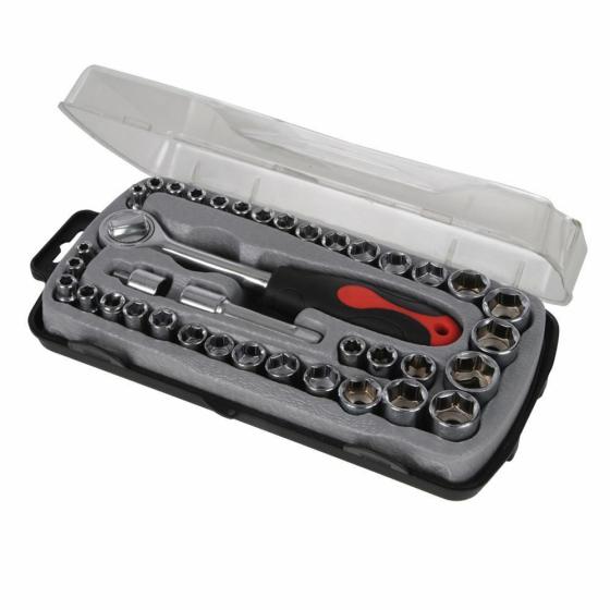 chiavi a bussola cricchetto cacciavite esagonali set 39 pz torx 633754
