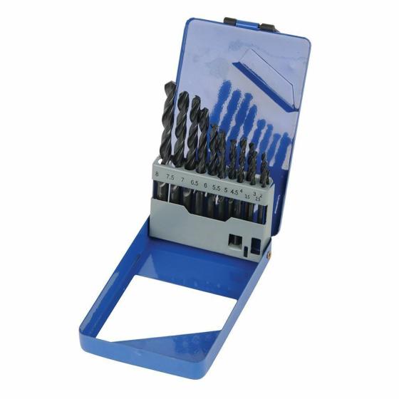 KIT 13 PUNTE ELICOIDALI HSS PER METALLO FERRO DIN 338 SET PER TRAPANO AVVITATORE