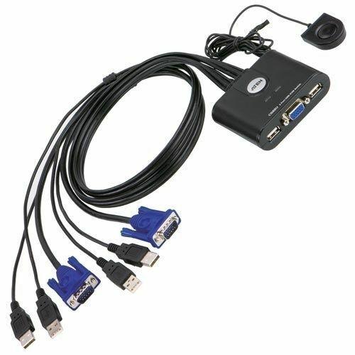 Aten CS22U - KVM Switch per 2 PC - commutatore Tastiera, Mouse e Monitor con USB