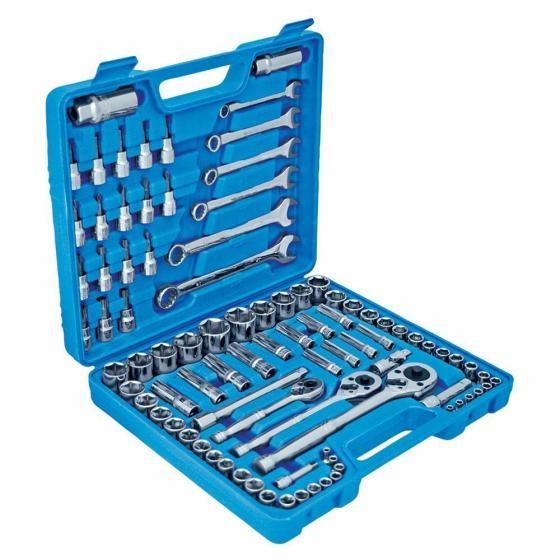 kit Set di chiavi a bussola utensili 90 pz Ingegneria meccanica cromo-vanadio,