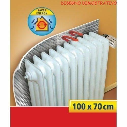 PANNELLO TERMORIFRANGENTE TERMORIFLETTENTE PER CALORIFERI TERMOSIFONI 100x70 cm