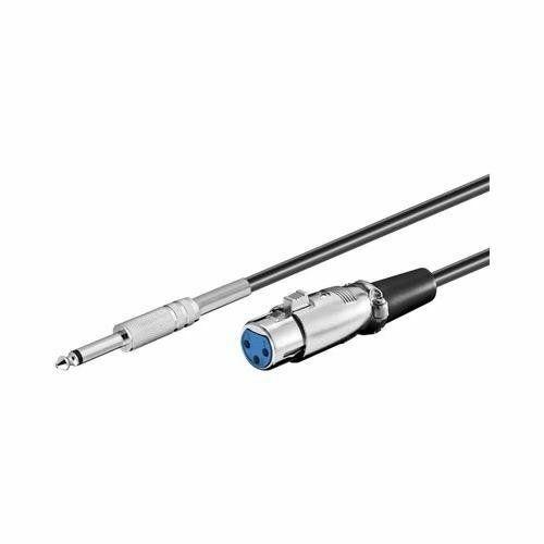 cavo microfono spina jack 6,35 mm a presa xlr 3 poli 6 mt canon nero