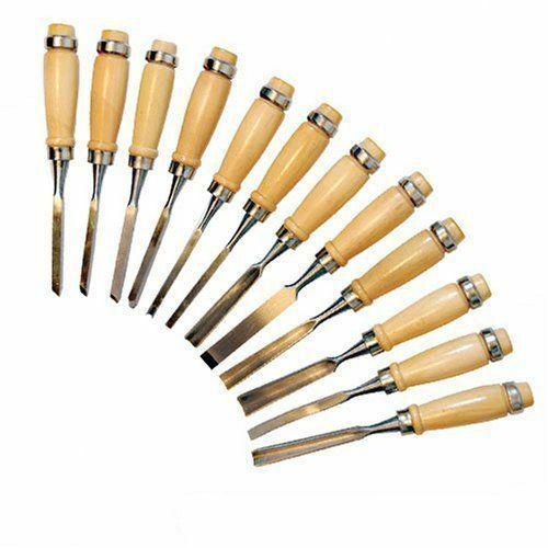 SET 12 PZ SGORBIE PER INTAGLIO SCALPELLI SCALPELLINI UTENSILI LEGNO FALEGNAME