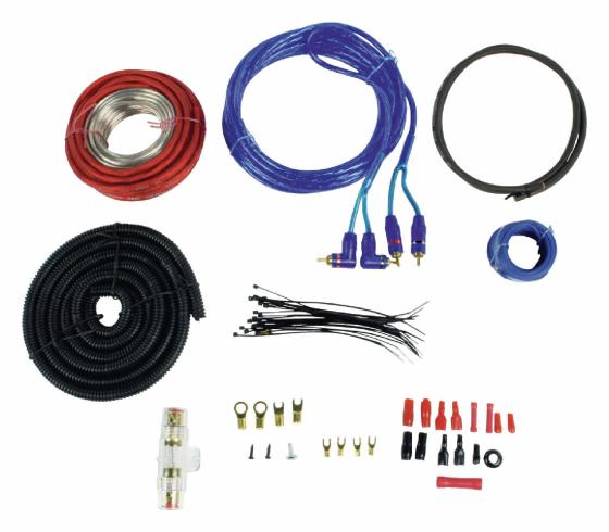 KIT COMPLETO CAVI KIT 1200 W AUDIO RCA PER AMPLIFICATORE ALIMENTAZIONE STEREO AU