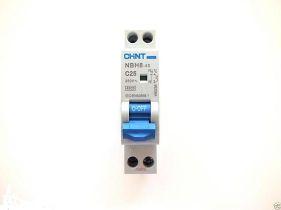 INTERRUTTORE MAGNETOTERMICO CHINT Tipo  25A  NB1L   NBH840 25A 1P-N