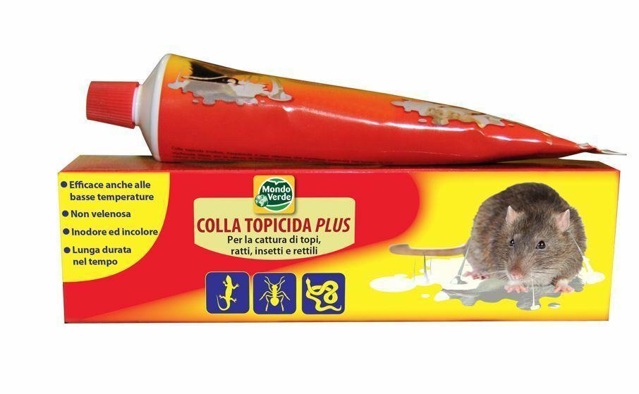 Colla adesivo topi topicida plus non tossica ratti rettili insetti rettil gr 135