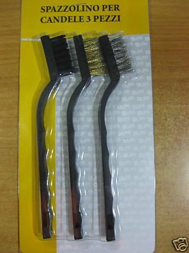 KIT SET SPAZZOLE SPAZZOLINI MINI PER METALLO OTTONE ACCIAIO 3 PZ X FAI DA TE