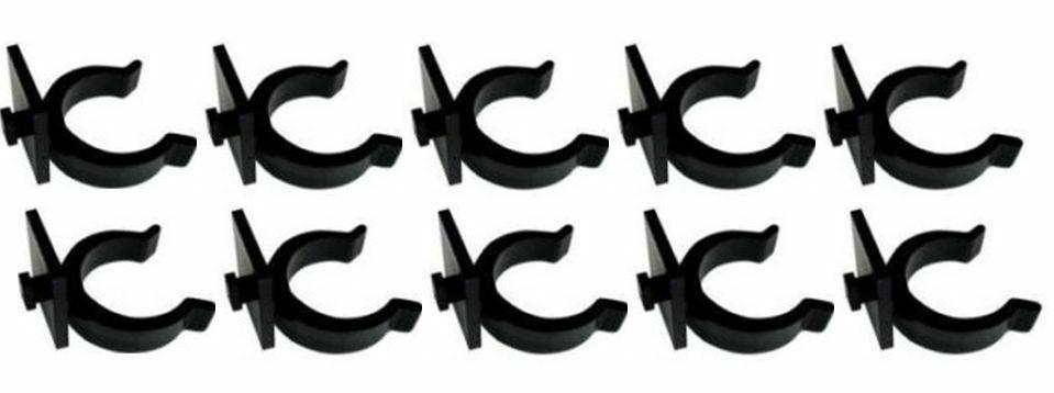 10 PZ GANCIO CLIPS MOLLA PINZA IN PLASTICA ABS PER ZOCCOLATURA ZOCCOLO MOBILI