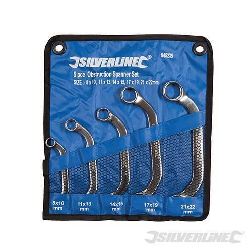 CHIAVI POLIGONALI CHIUSE CURVE A U 5PZ 10 MISURE 8MM-22MM STELLA CHIAVE