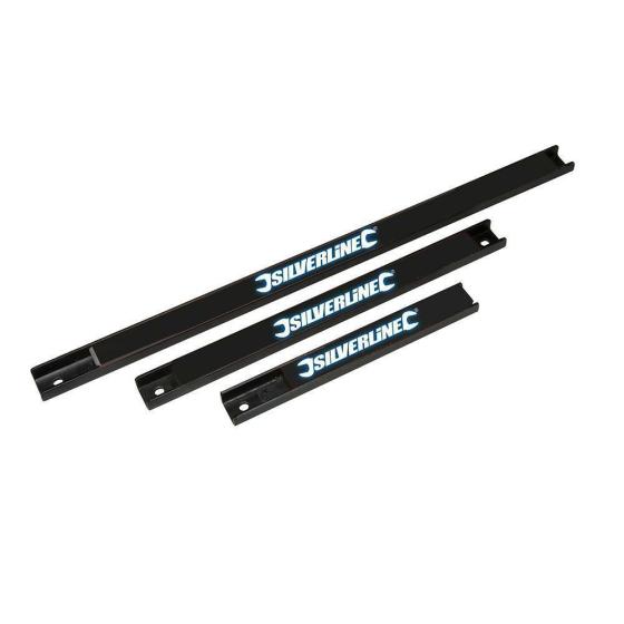 SET 3 BARRA MAGNETICA A CALAMITA CREMAGLIERA IN ACCIAIO PER UTENSILI COLTELLI