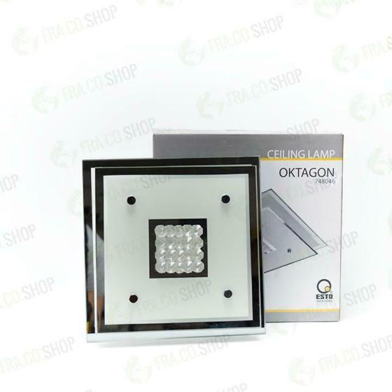 ESTO OKT Lampada da soffitto design LED 9W GU10 700lm specchio cromato bianco