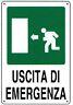 CARTELLO USCITA D'EMERGENZA PORTA EMERGENZA A SINISTRA