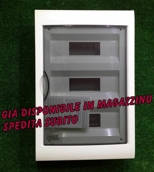 centralino quadro da incasso 36 moduli barra din con portello bianca