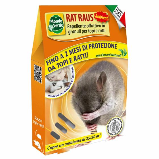 RAT RAUS AMBIENT DISPENSER - REPELLENTE OLFATTIVO IN GRANULI PER TOPI E RATTI
