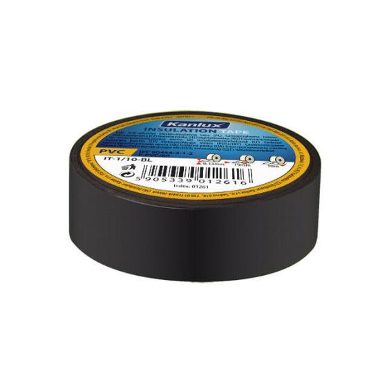 rotolo nastro isolante per elettricista nero 20 metri it-1/20-b