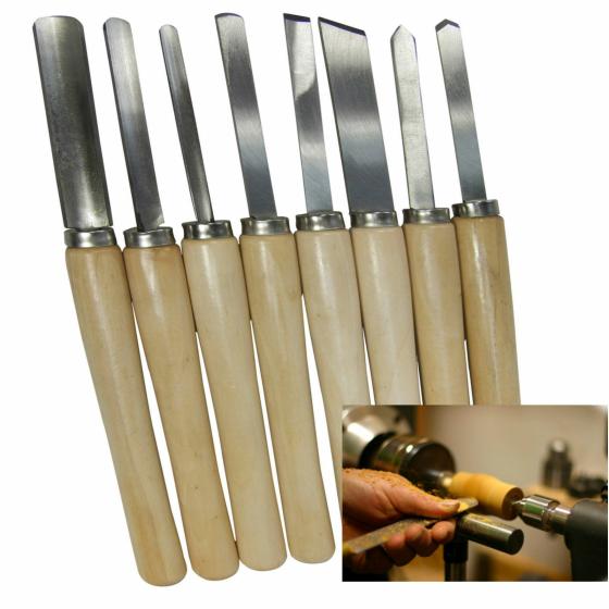 TORNIO tornitura  LEGNO SCALPELLI TORNITURA LEGNO LAME in acciaio di qualitA 8 p