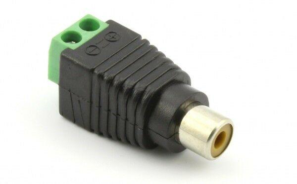 adattatore da presa rca a morsetto 2 pin