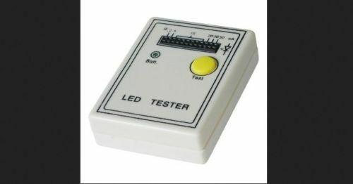 TESTER PROVA TESTA FUNZIONAMENTO LAMPADE BIANCHI DIODI LED E COLORATI a BATTERIA