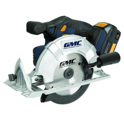 SEGA CIRCOLARE A BATTERIA LITIO GMC 18V PORTATILE 4AH