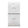 Commutatore 1P 10A 2 tasti AVE serie Domus 1 modulo 441051 3 posizioni