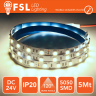 striscia 60 led 24 volt 5 mt A- IP20 bianco freddo si lif fls5024v20ip65k