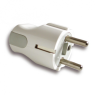 poliplast Spina Dritta volante  Schuko 2P-T 16A-250V Bianco 300619B