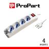 PROPART Multipresa 4pos bipasso/schuko spina16A interr.