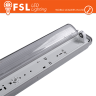 plafoniera stagna portatubo 1 luce 220-240 volt 60 cm CE G13 IP 65