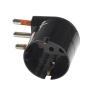 Spina adattatore presa schuko ad angolo 90 16A nero salvaspazio