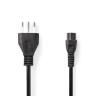 CAVO DI ALIMENTAZIONE SPINA ITALIANA MASCHIO - IEC-320-C5 DA 2.00 M NERO