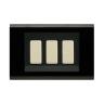 FAEG Placca Nera Compatibile Bticino Magic 3 POSTI