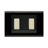 FAEG Placca Nera Compatibile Bticino Magic 2 POSTI