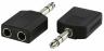 Adattatore audio stereo Maschio da 6,35 mm - 2x Femmina da 6,35 mm ac-015