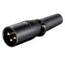 Goobay XLR spina 3 poli maschio nero cavo audio microfono