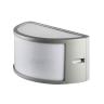 Lampada Applique Mezzaluna da parete attacco E27 40W Max 220V Colore Grigio IP44