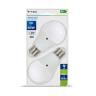 Led lampadina - 9w e27 a60 con sensore crepuscolare  bianco caldo 2 PZ
