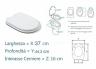 COPRIWATER COPRIWC SEDILE MOD. ARETUSA CESAME LACCATO BIANCO cm.37x 44,2x16