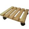 Carrellino carrello portatutto legno con ruote 35x35 cm porta vasi piante 295928
