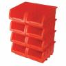 Set di 8 cassette impilabili set scatole di immagazzinaggio