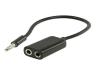 CAVO SDOPPIATORE CUFFIE JACK 3,5 mm A 2 JACK 3,5 mm PLACCATO ORO IPOD MP3