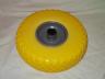 Ruota 260x75 per carrello portapacchi piena poliuretano giallo cerchi metallo 20