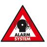 STICK ADESIVO CHE INFORMA DELLA PRESENZA DI UN SISTEMA D'ALLARME- 5 PEZZI